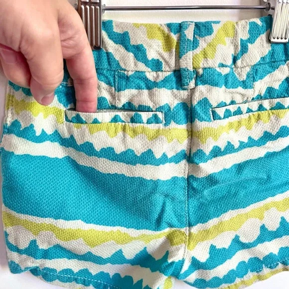 3/$25💥5 Tommy Hilfiger Nautical & Preppy Woven Twill Midi Shorts, Aqua & Lime - Picture 5 of 9